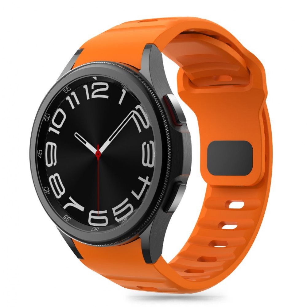 Oranžinės spalvos apyrankė "Tech-Protect Silicone Line" laikrodžiui Samsung Galaxy Watch 4 / 5 / 5 PRO / 6 / 7 / FE