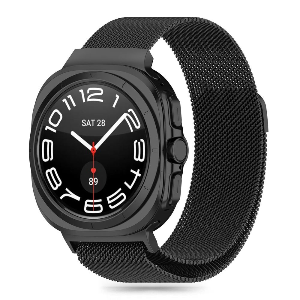 Juodos spalvos apyrankė "Tech-Protect Milaneseband" laikrodžiui Samsung Galaxy Watch Ultra (47 MM)