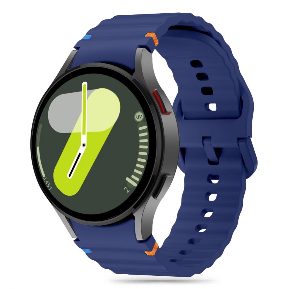 Mėlynos spalvos apyrankė "Tech-Protect Silicone Sport" laikrodžiui Samsung Galaxy Watch 4 / 5 / 5 PRO / 6 / 7 / FE