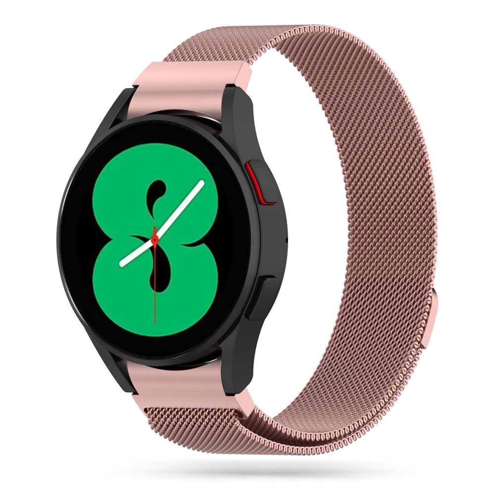 Rožinio aukso spalvos apyrankė "Tech-Protect Milaneseband 2" laikrodžiui Galaxy Watch 4 / 5 / 5 PRO / 6 / 7 / FE (40 / 42 / 44 / 45 / 46 MM)