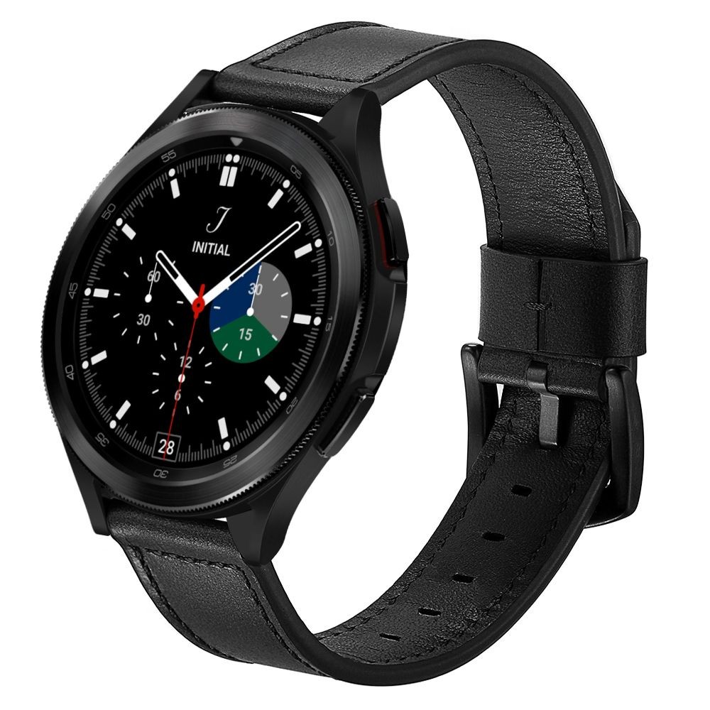 Juoda apyrankė "Tech-Protect Herms" laikrodžiui Samsung Galaxy Watch 4 / 5 / 5 PRO 6 (40 / 42 / 44 / 45 / 46 MM)