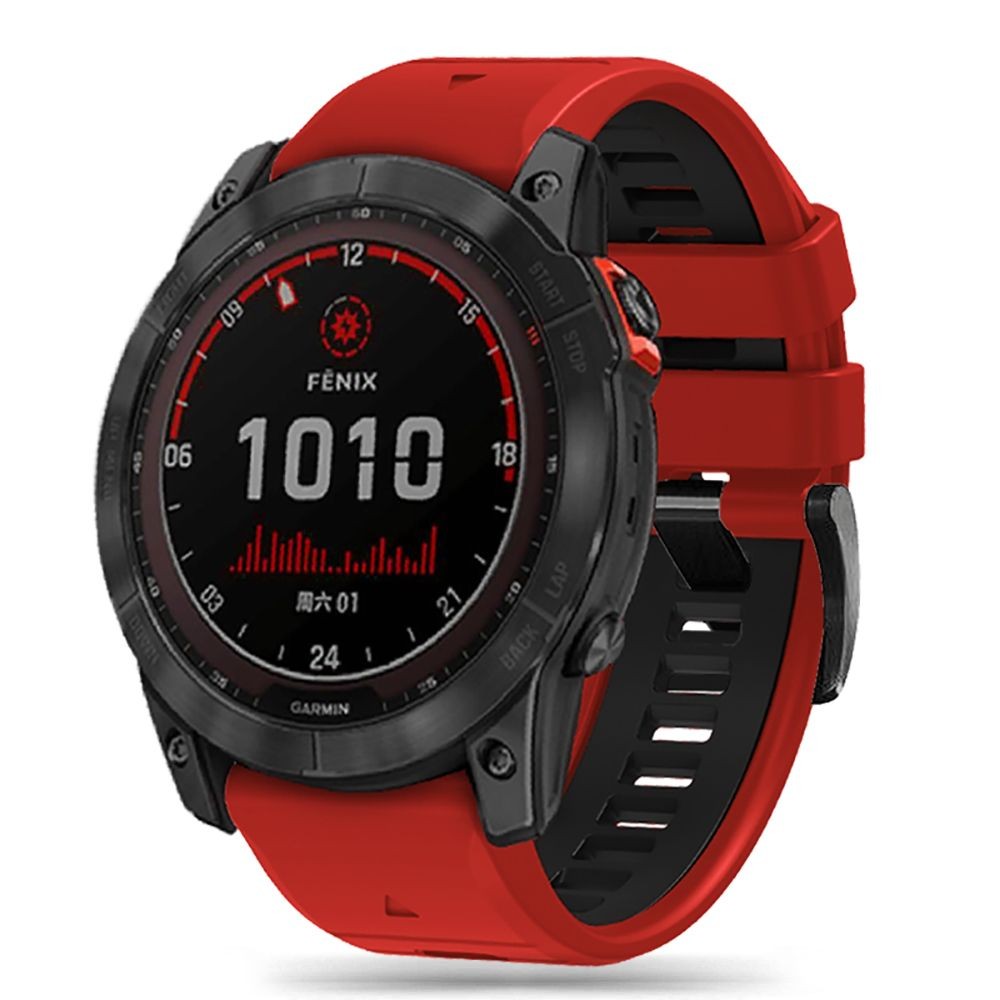 Raudonos spalvos apyrankė "Tech-Protect Iconband Pro" laikrodžiui Garmin Fenix 5 / 6 / 6 PRO / 7 (22mm)