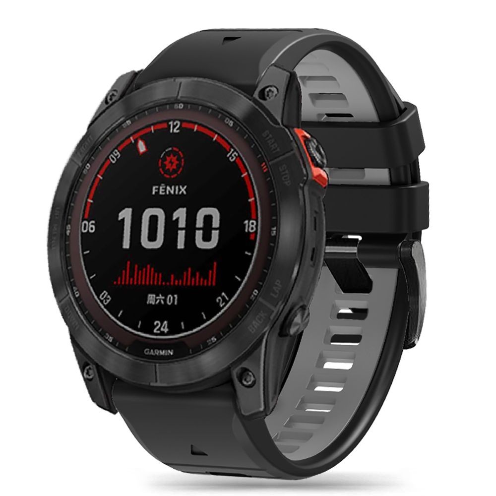 Juodos / pilkos spalvos apyrankė "Tech-Protect Iconband Pro" laikrodžiui Garmin Fenix 5 / 6 / 6 PRO / 7 (22mm)