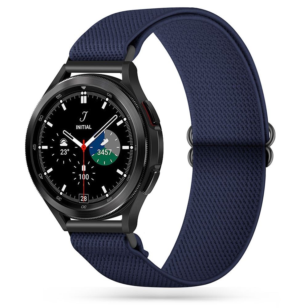 Mėlynas tekstilinis dirželis laikrodžiui GALAXY WATCH 4 / 5 / 5 PRO 6 (40 / 42 / 44 / 45 / 46 MM)