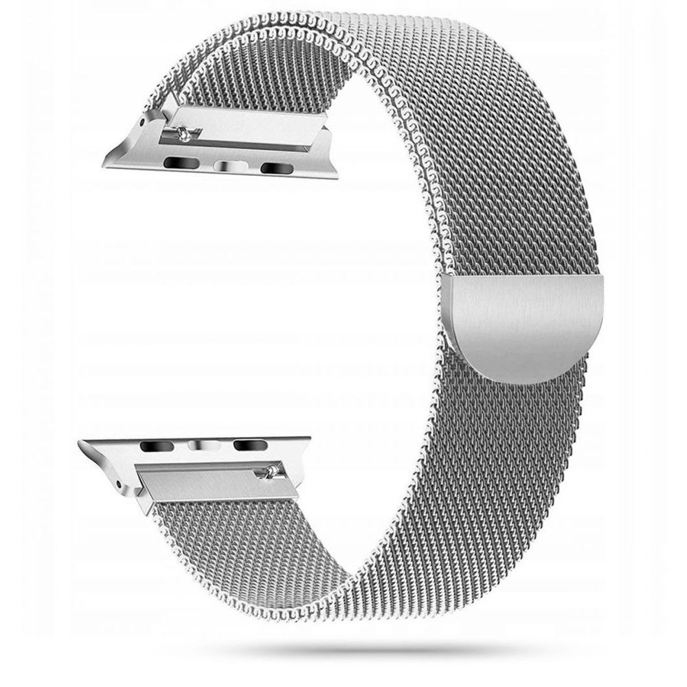 Sidabro spalvos apyrankė Tech-Protect "Milaneseband" laikrodžiui Apple Watch 4 / 5 / 6 / 7 / 8 / 9 / 10 / SE (38 / 40 / 41/ 42 MM)