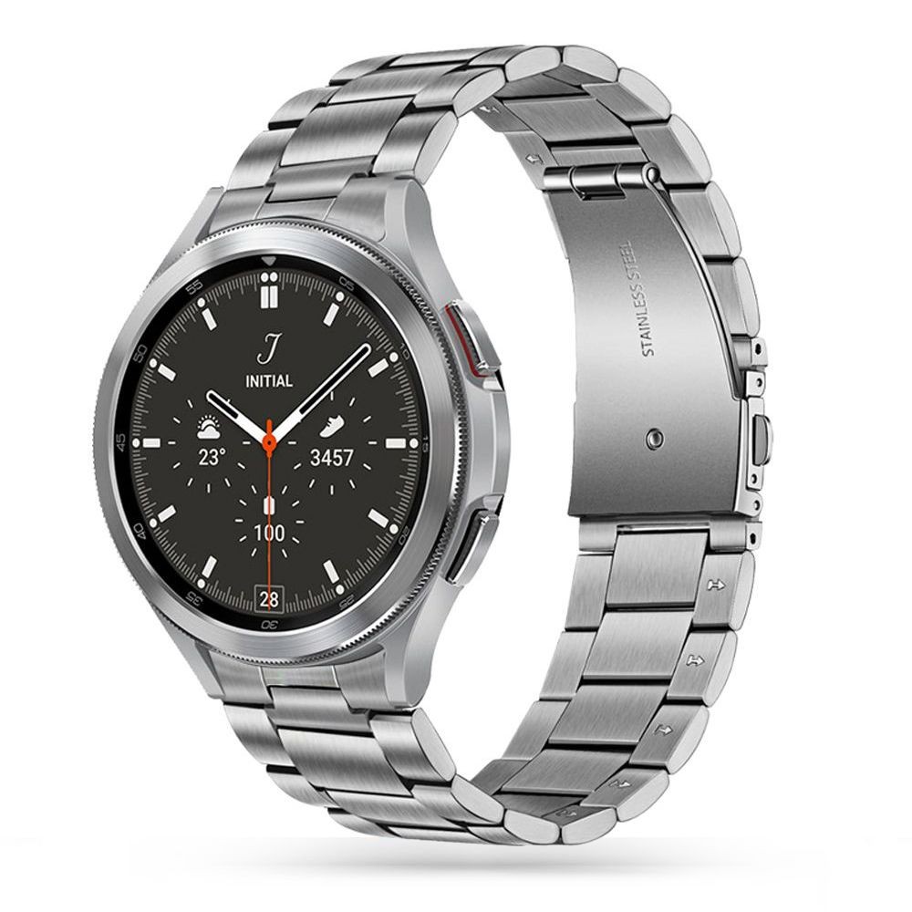 Vyriška sidabro spalvos apyrankė Tech-Protect "Stainless" laikrodžiui Samsung Watch 4 / 5 / 5 PRO / 6 / 7 / FE