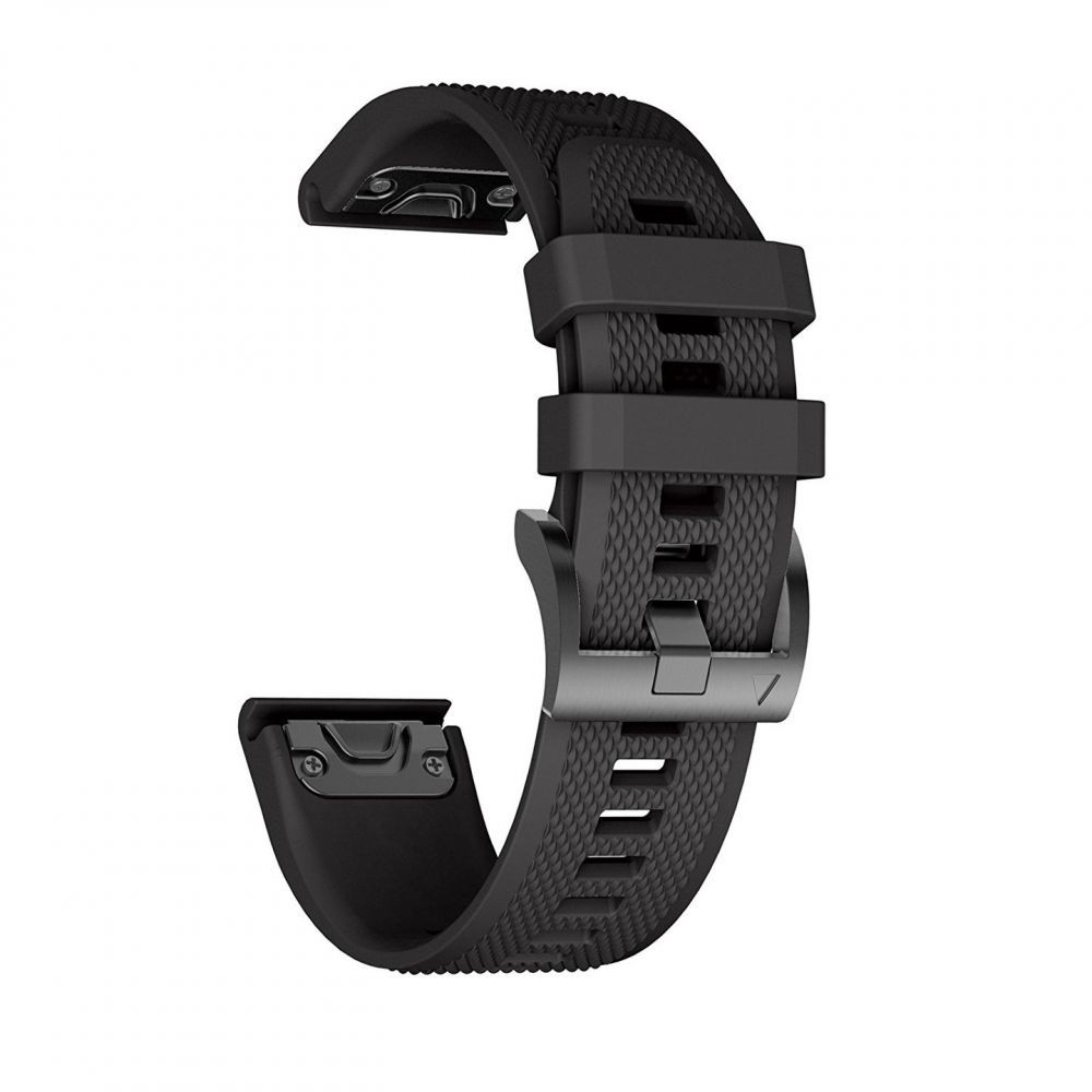 Juoda apyrankė "Tech-Protect Smooth" laikrodžiui Garmin Fenix 5 / 6 / 6 Pro / 7 (22mm)