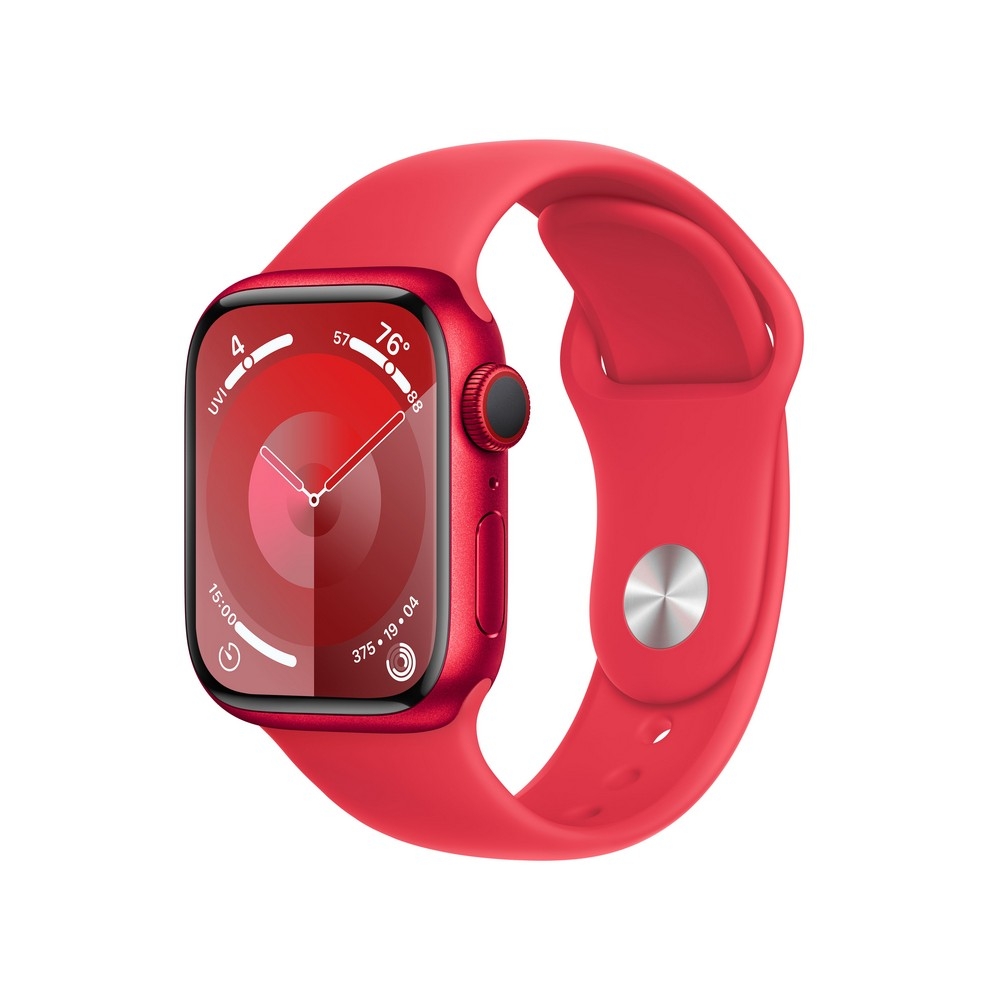 Apple Watch Series 9 GPS + Cellular 41mm (PRODUCT)RED Aluminium Case with (PRODUCT)RED Sport Band - M/L - MRY83ET/A