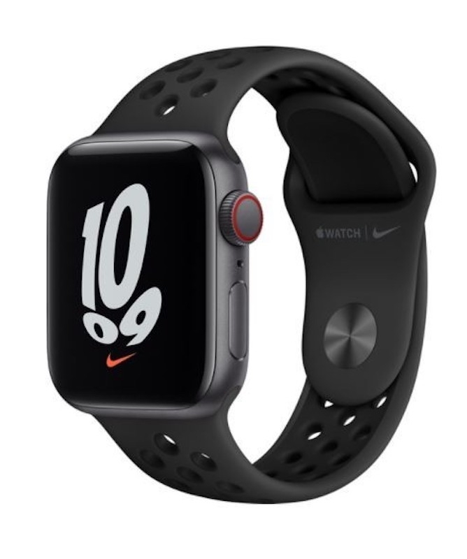 Apple Watch Nike SE GPS + Cellular, 40mm Space Grey Aluminium Case with Anthracite/Black Nike Sport Band (2020) - MKR53UL/A