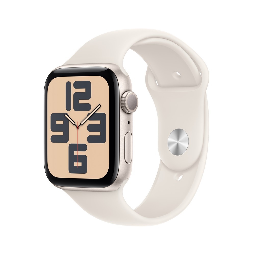 Apple Watch SE GPS 44mm Starlight Aluminium Case with Starlight Sport Band - M/L - MXEV3ET/A