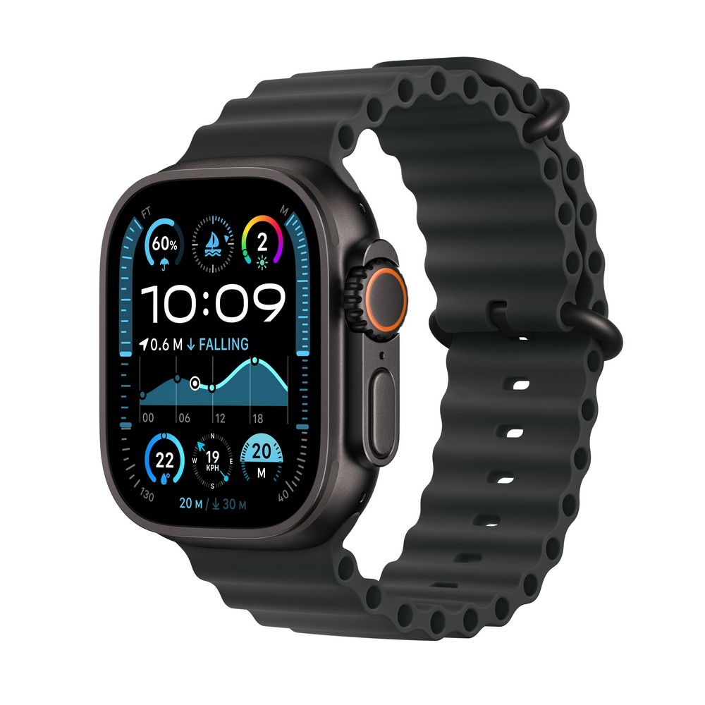 Apple Watch Ultra 2 GPS + Cellular 49mm Black Titanium Case with Black Ocean Band - MX4P3UL/A