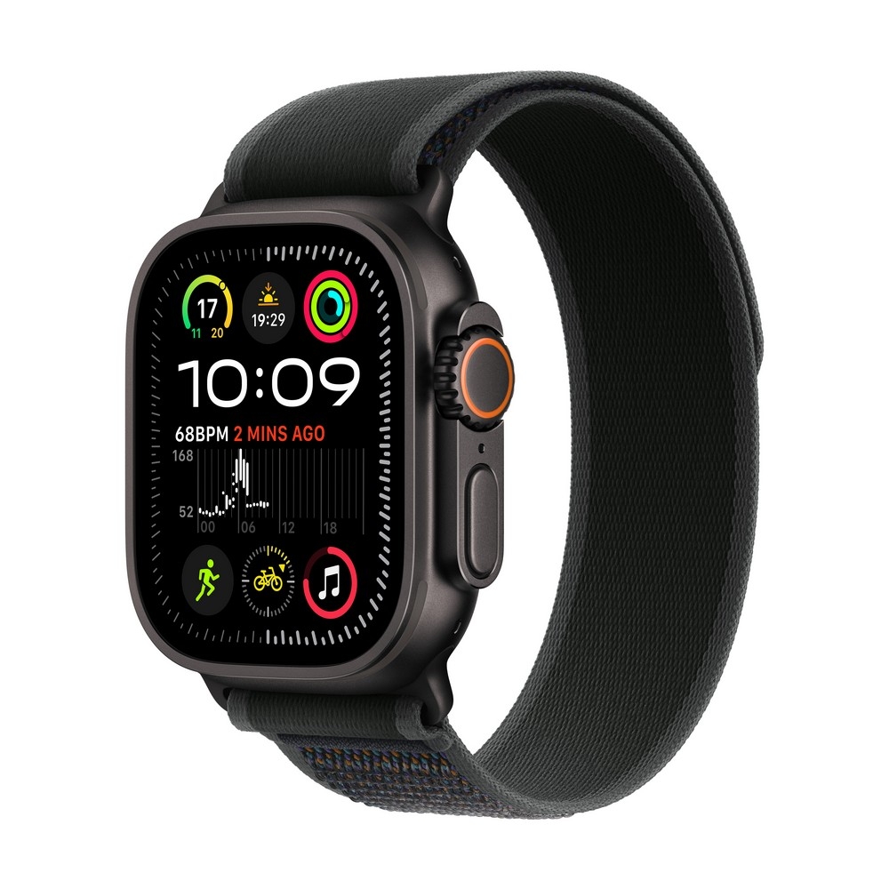 Apple Watch Ultra 2 GPS + Cellular 49mm Black Titanium Case with Black Trail Loop - S/M - MX4U3UL/A