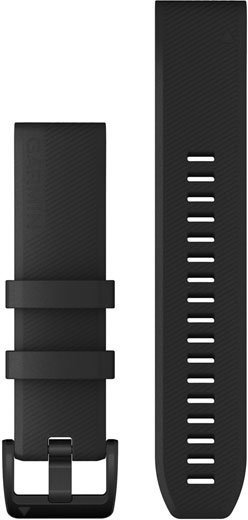 Dirželis Garmin watch strapQuickFit 22mm, black silicone/stainless steel