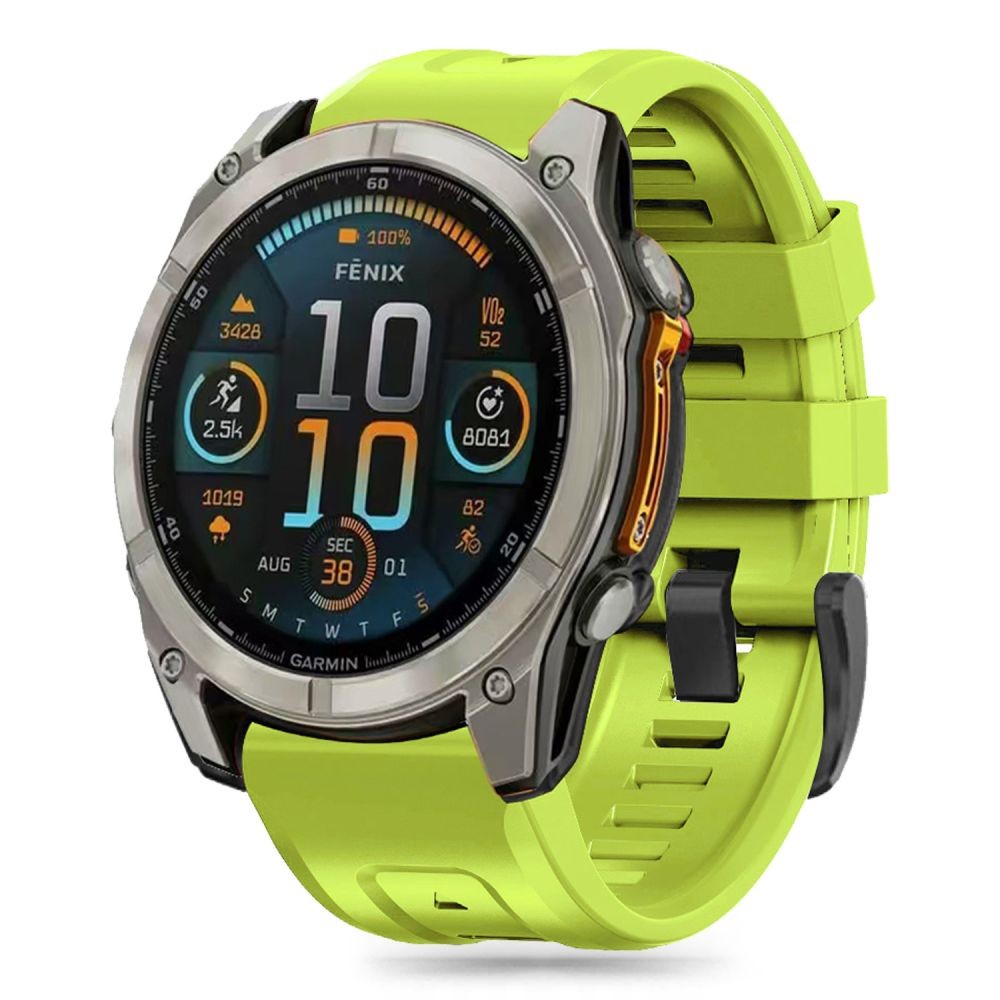 Laimo spalvos apyrankė "Tech-Protect Silicone" laikrodžiui Garmin Fenix 5 / 6 / 6 PRO / 7 / 8 (47 MM) / E