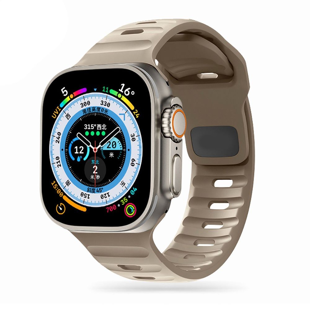 Smėlio spalvos apyrankė "Tech-Protect Iconband Line" laikrodžiui Apple Watch 4 / 5 / 6 / 7 / 8 / 9 / SE / ULTRA 1 / 2 (42 / 44 / 45 / 49 MM)