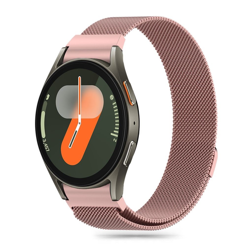 Rožinio aukso spalvos apyrankė "Tech-Protect Milaneseband" laikrodžiui Samsung Galaxy Watch 4 / 5 / 5 PRO / 6 / 7 / FE