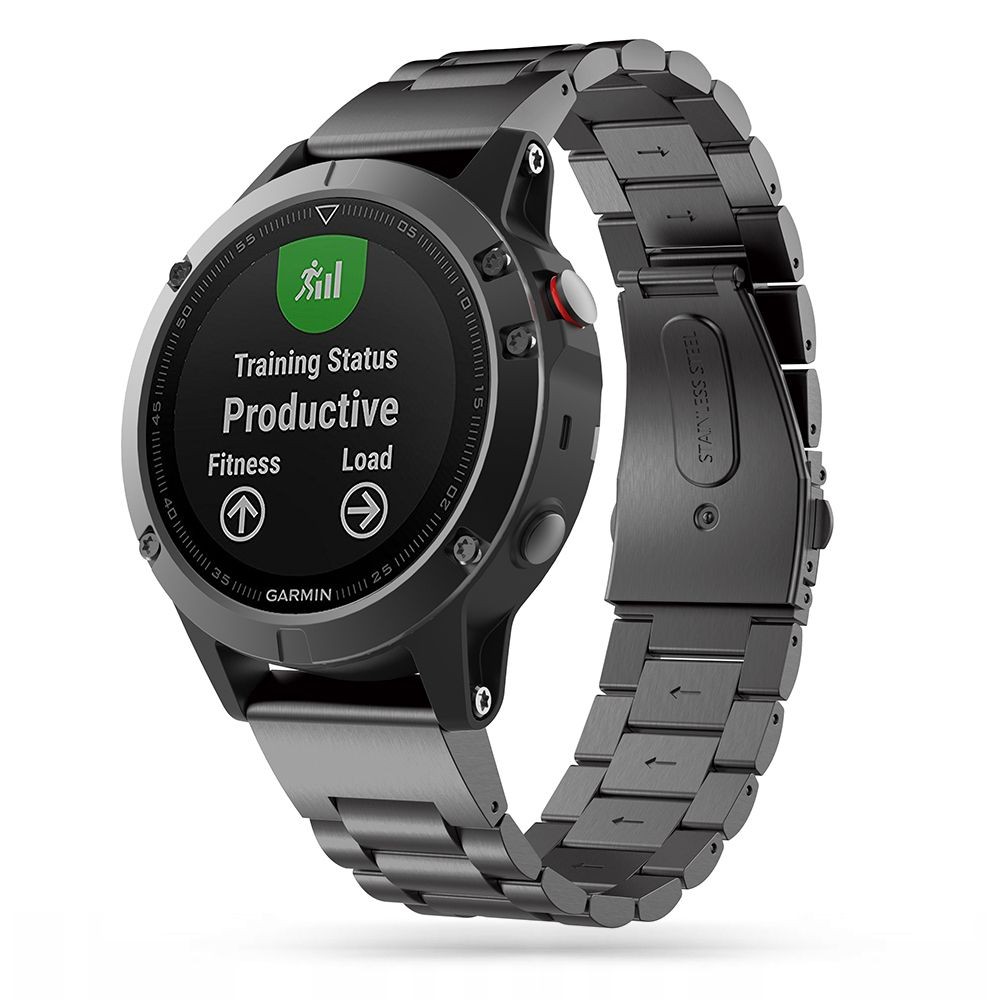 Juoda apyrankė Tech-Protect "Stainless" laikrodžiui GARMIN FENIX 5 / 6 / 6 PRO / 7