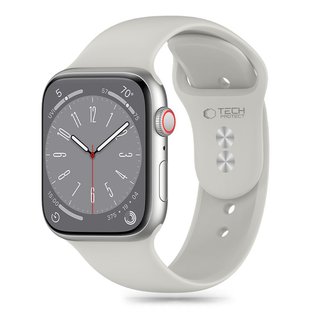 Akmens spalvos apyrankė "Tech-Protect Silicone" laikrodžiui Apple Watch 4 / 5 / 6 / 7 / 8 / 9 / SE (38 / 40 / 41 MM)