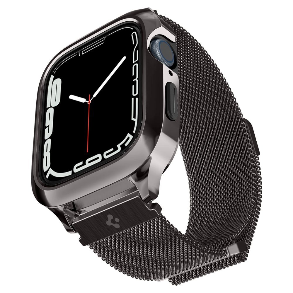 Nerūdijančio plieno apyrankė Spigen "Metal Fit "Pro” Graphite laikrodžiui Apple Watch 4 / 5 / 6 / 7 / 8 / 9 / SE (44 / 45 MM)