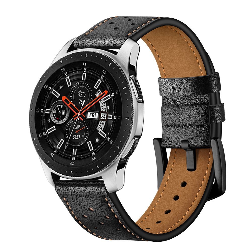Tamsiai ruda "Tech-Protect Leather" apyrankė laikrodžiui Samsung Galaxy Watch 46MM