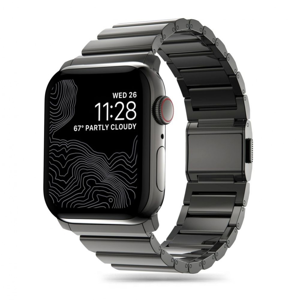 Juodos spalvos apyrankė "Tech-Protect Steelband" laikrodžiui Apple Watch 6 / 7 / 8 / 9 / 10 / SE / ULTRA 1 / 2 (44 / 45 / 46 / 49 MM)