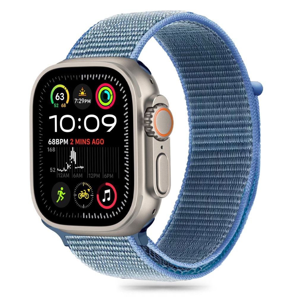 Mėlynos spalvos tekstilinis dirželis "Tech-Protect Nylon" laikrodžiui Apple Watch 6 / 7 / 8 / 9 / 10 / SE (40 / 41 / 42 MM)