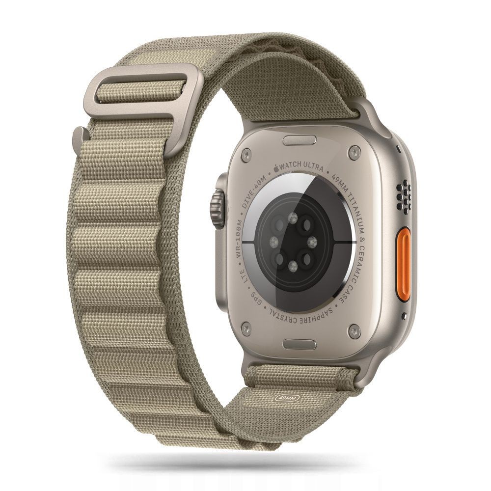 Titano spalvos apyrankė "Tech-Protect Nylon Pro" laikrodžiui Apple Watch 6 / 7 / 8 / 9 / 10 / SE / ULTRA 1 / 2 (44 / 45 / 46 / 49 MM)