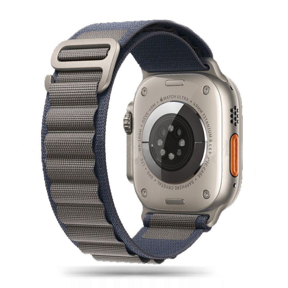 Pilkos spalvos apyrankė "Tech-Protect Nylon Pro" laikrodžiui Apple Watch 6 / 7 / 8 / 9 / 10 / SE / ULTRA 1 / 2 (44 / 45 / 46 / 49 MM)