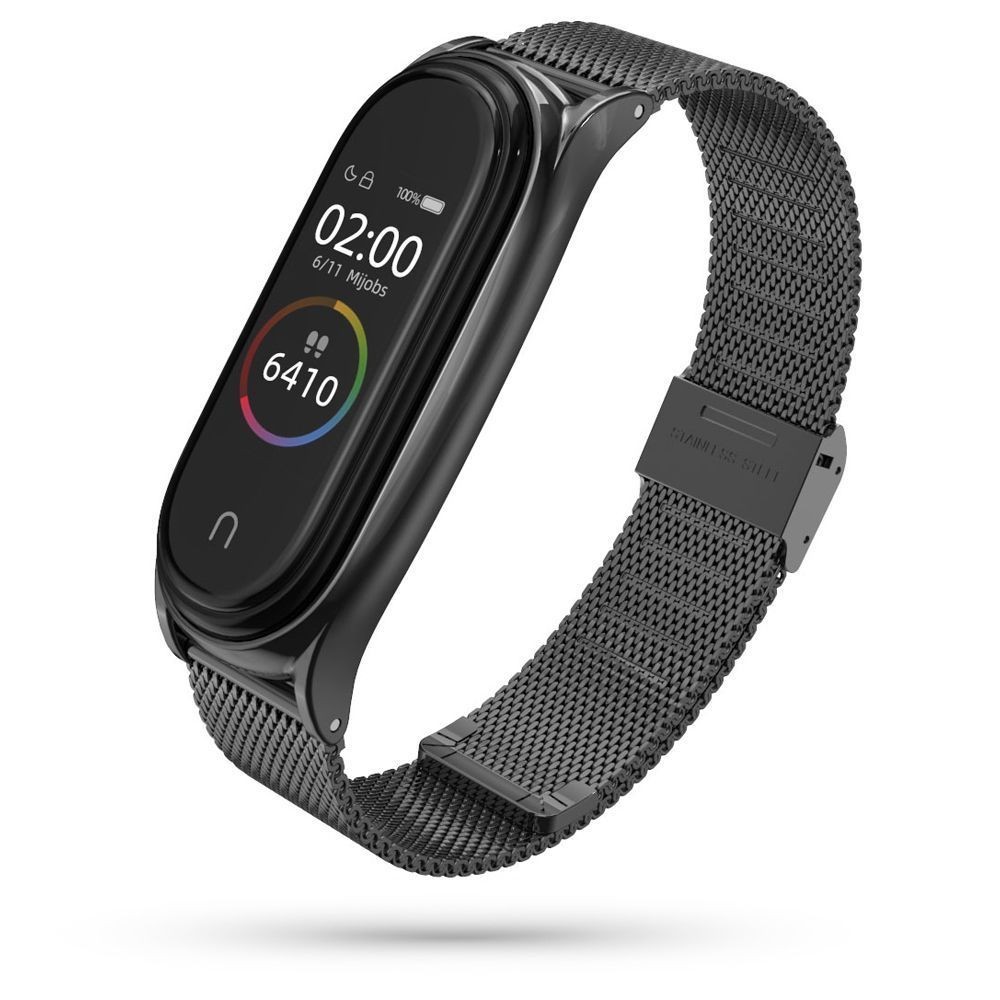 Juoda apyrankė "Tech-Protect Milaneseband" laikrodžiui Xiaomi Mi Smart Band 7
