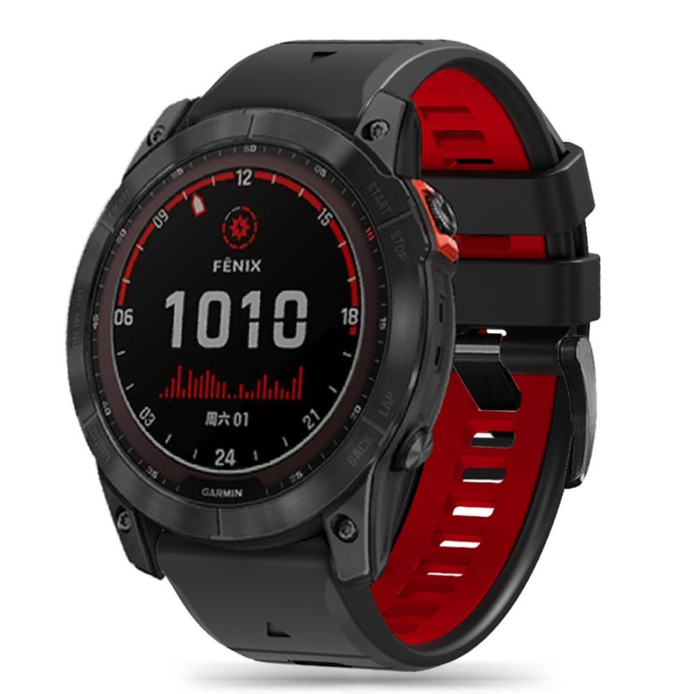 Juoda-raudona apyrankė "Tech-Protect Iconband Pro" laikrodžiui Garmin Fenix 3 / 5X / 3HR / 5X PLUS / 6X / 6X PRO / 7X (26mm)