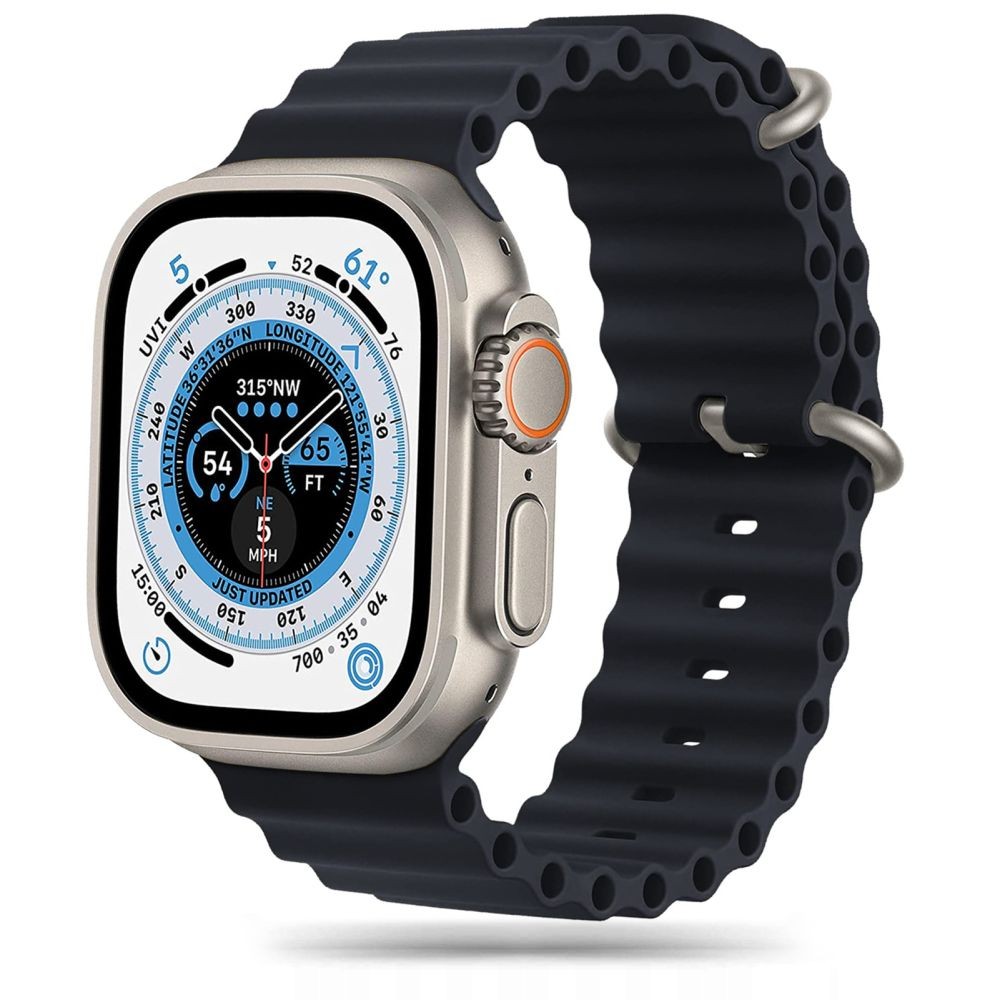 Juodos spalvos apyrankė "Tech-Protect Iconband Pro" laikrodžiui Apple Watch 4 / 5 / 6 / 7 / 8 / 9 / 10 / SE / ULTRA 1 / 2 (44 / 45 / 46 / 49 MM)
