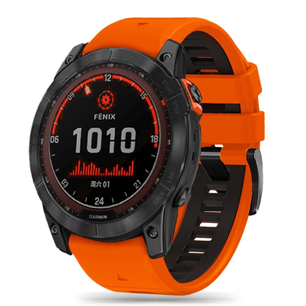 Oranžinės spalvos apyrankė "Tech-Protect Iconband Pro" laikrodžiui Garmin Fenix 3 / 5X / 3HR / 5X PLUS / 6X / 6X PRO / 7X (26mm)