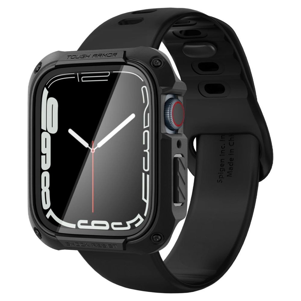 Juoda apyrankė "Spigen Tough Armor" laikrodžiui Apple Watch 7 / 8 (45 MM)
