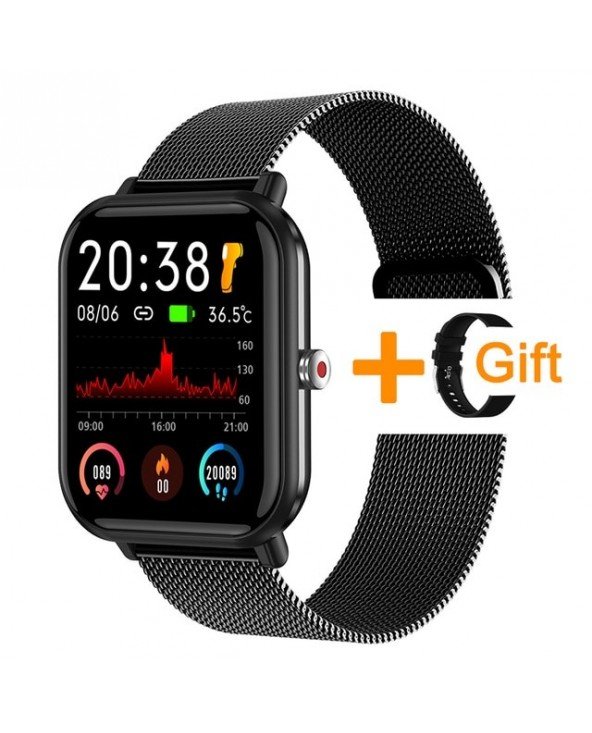 LIGE Smart Watch Bluetooth Fitness Tracker Kūno temperatūros stebėjimo Smartwatch Vandeniui atsparus skaitmeninis laikrodis