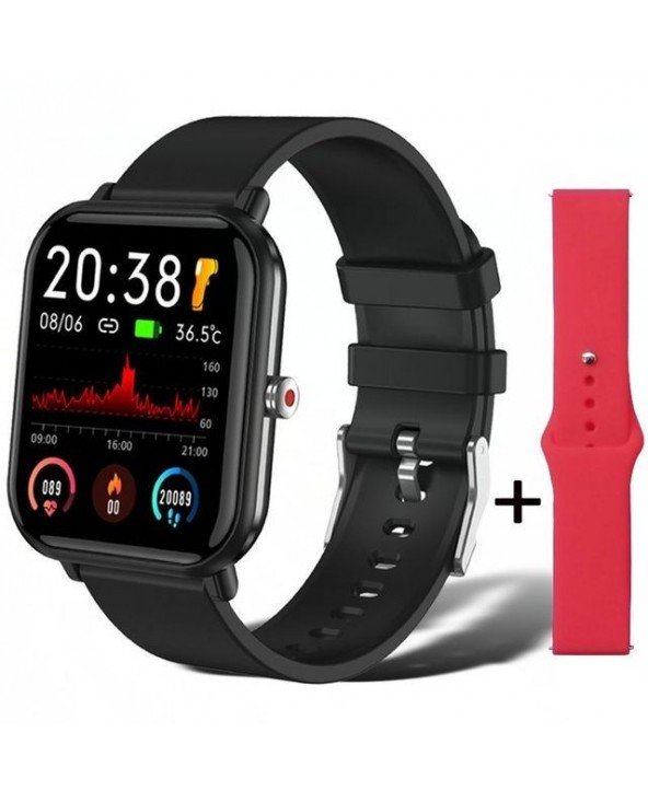 "Android Mi" "Samsung Smart Watch" moterims vyrams Q9 Pro fitneso laikrodis Kraujo spaudimas 1.7 Visas jutiklinis Ip68 vandeniui