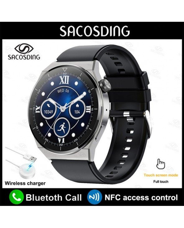 2023 NFC Smart Watch GT3 Pro AMOLED 390 * 390 HD ekranas Širdies ritmas Bluetooth skambutis IP68 vandeniui atsparus SmartWatch