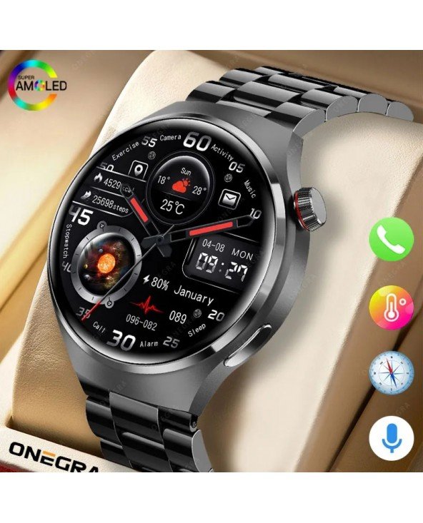 GPS Smart Watch Vyrų GT4 Pro 360 * 360 HD ekranas Širdies ritmas Bluetooth skambutis NFC IP68 Vandeniui atsparus