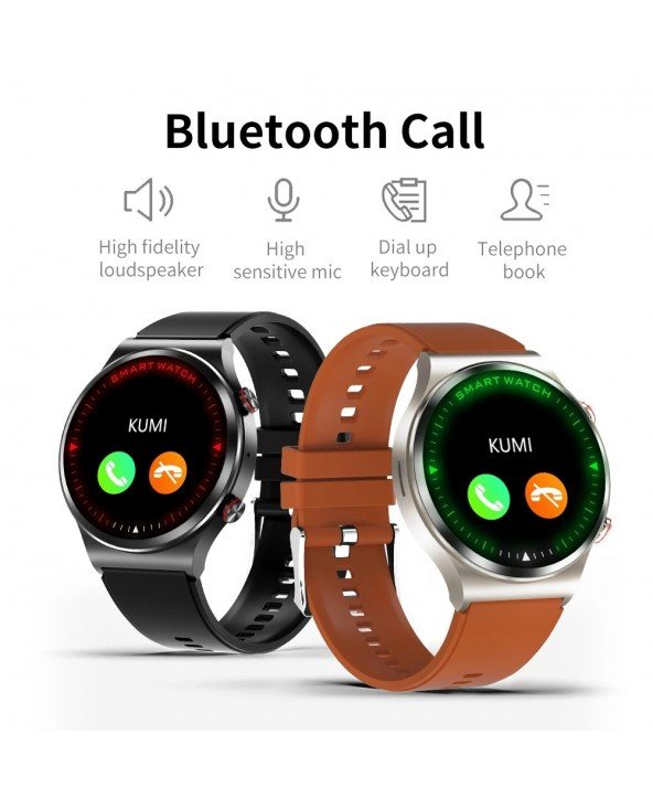 GT5 RGB vyriškas išmanusis laikrodis švytintis priminimas Bluetooth skambučio fitneso širdies ritmo kraujospūdžio deguonies