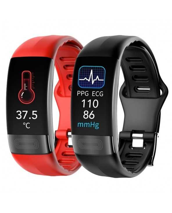 EKG+PPG išmanioji apyrankė kūno temperatūros kraujospūdžio matuoklio apyrankės žingsniamačio apyrankės, vandeniui atsparios