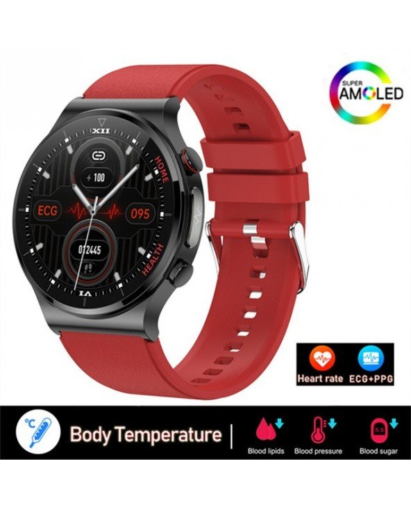 Naujas lazerinis gydymas Trys aukštos Smart Watch Vyrai EKG PPG širdies ritmas cukraus kiekis kraujyje Sveikatos stebėjimo priet