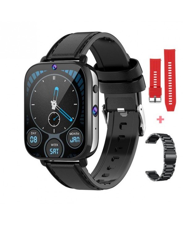 Originalus Android 9.1 Smart Watch 4g telefono laikrodis IP68 vandeniui atsparus dviguba kamera 4+128gb Vyriškas GPS sportinis