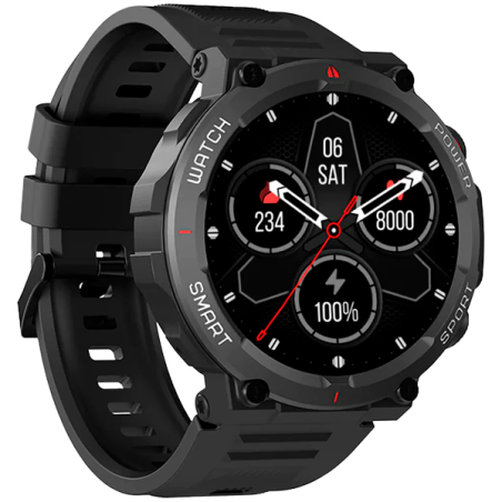 Blackview W50 Black, 1.39-inch HD LCD 360x360, 370mAh Battery, 24-hour SpO2 Detection + Heart Rate Monitoring, Calls and SMS notification, Black|BVW50-B