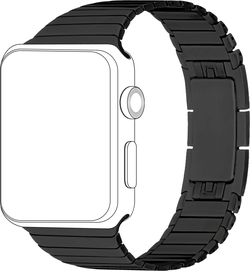 Dirželis TOPP Metal Apple išmaniajam laikrodžiui, 42/44mm, juodas