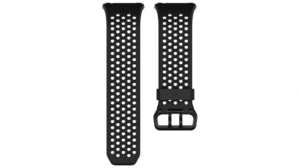 Dirželis FITBIT IONIC, išmaniajam laikrodžiui, sportinis, juodas, L dydis