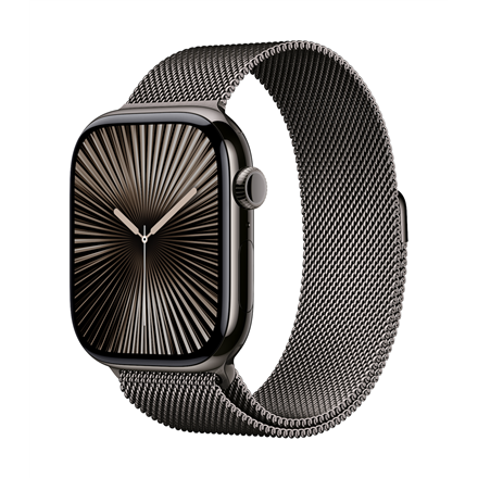 Apple Watch Series 10 | Smart watch | GPS (satellite) | Always-On Retina | Waterproof | Slate Titanium|MC7R4ET/A