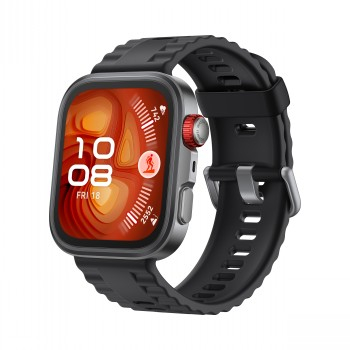 Huawei Watch FIT4 Pro, 3D Fluorelastomer Black Strap, Titanium Body, Seiya-B29|55020EYK