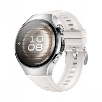 Huawei Watch 5 (42mm), Fluorelastomer White strap, Metal body, Soc-L19L|55020EWD