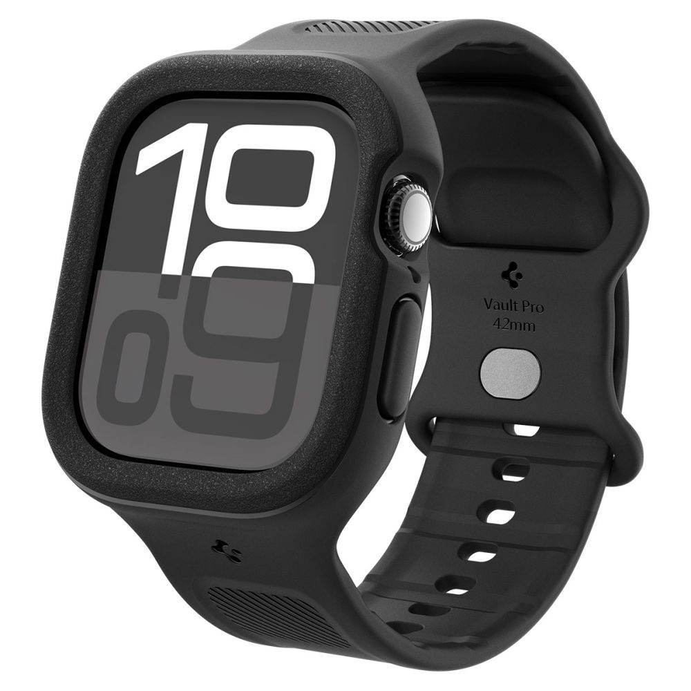 Juodas dėklas/apyrankė "Spigen Vault Pro” laikrodžiui Apple Watch 10 (42 MM)