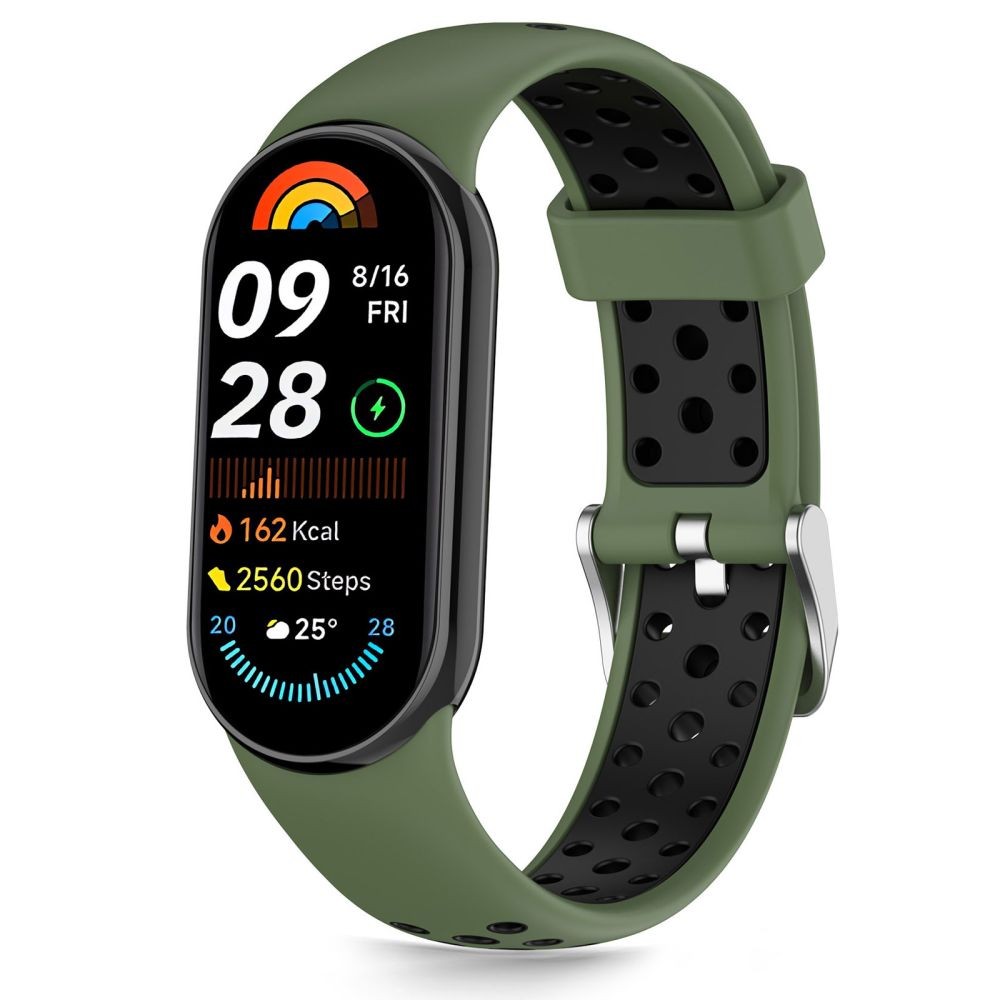 Žalia/Juoda apyrankė "Tech-Protect Iconband AIR" laikrodžiui Xiaomi Smart Band 8 / 9 / 10 / NFC