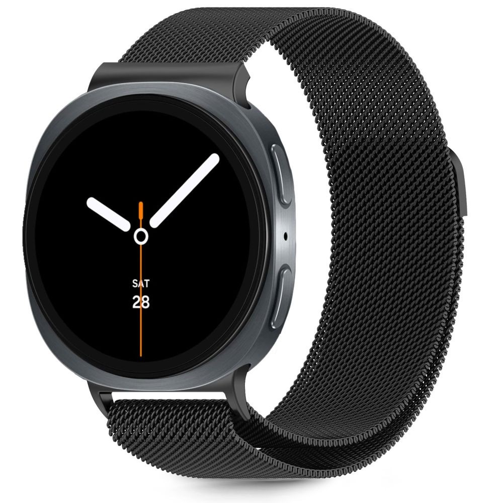 Juodos spalvos apyrankė "Tech-Protect Milaneseband" laikrodžiui Samsung Galaxy Watch 8 / Classic (40 / 44 / 46 MM)